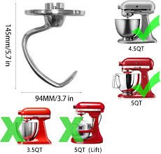 ELDTEC Degkrok för Kitchenaid – Rostfritt Stål för Enkel Degknådning